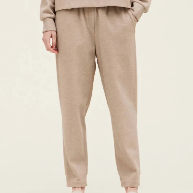 Wardrobe Update Felt Pants In Beige