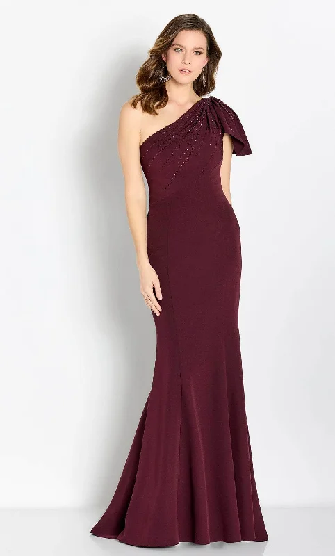 Seasonal Trends Cameron Blake CB752 - Draped Asymmetric Evening Gown