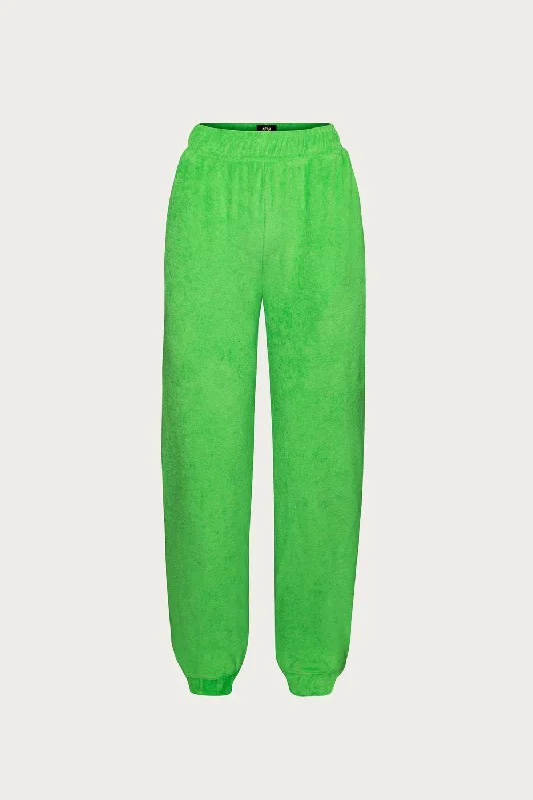 Trendy Street Style Clothing Hamili Terry Jogger In Bright Green