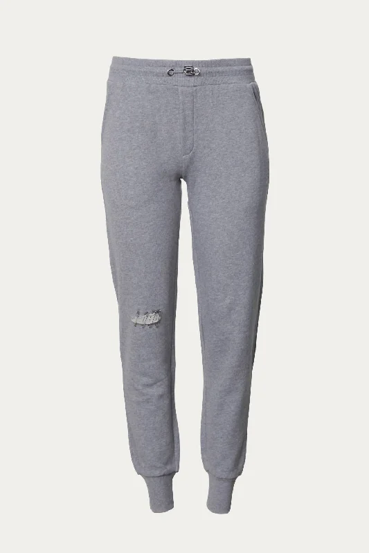 Vibrant Femme Fashion Pins Joggers In Grey