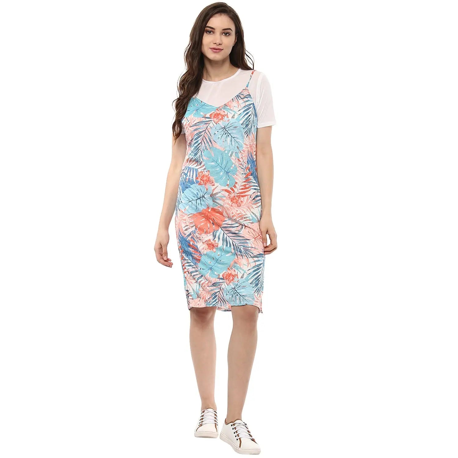 Latest Fashion T-Shirt Look Printed Midi Dress