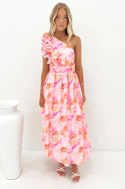 Casual Chic Colby Midi Dress Pink Hues