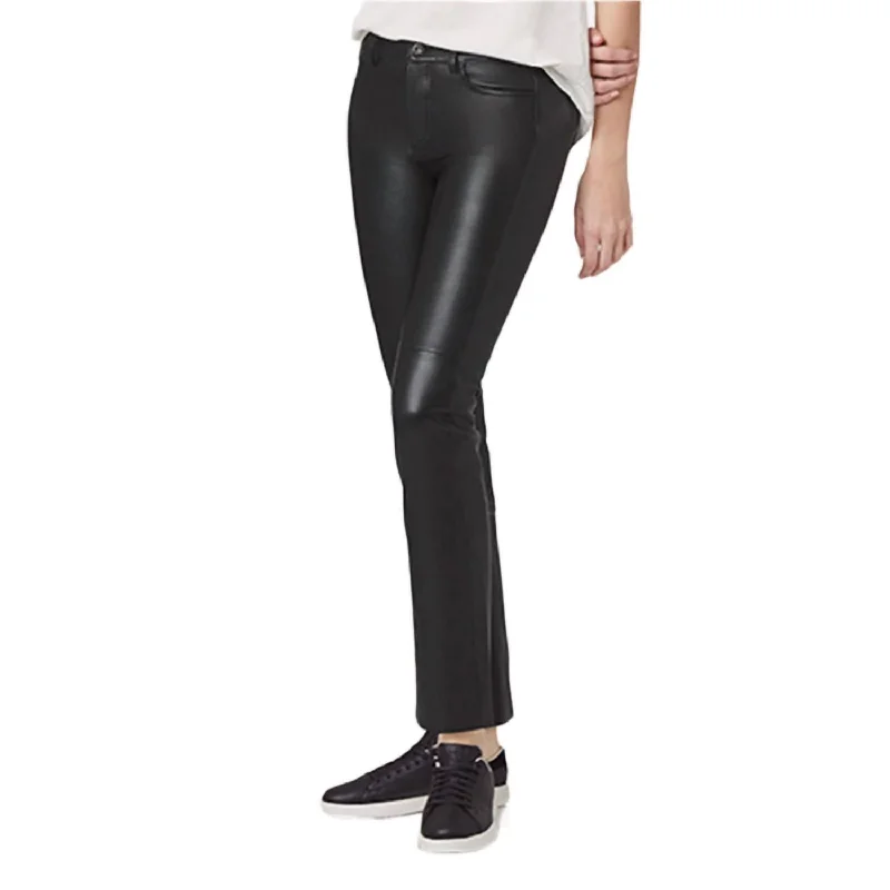 Trendy Women's Collection Hudson Leather Pant In Black