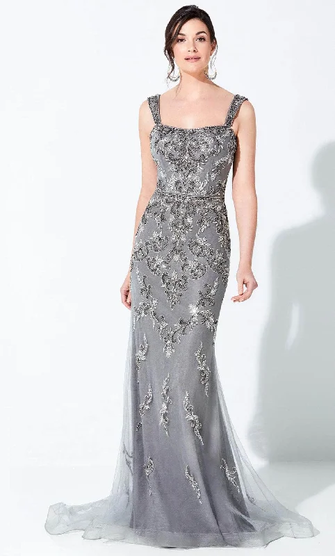 Trend Setting Wardrobe Ivonne D 120D06W - Beaded Strapless Evening Gown