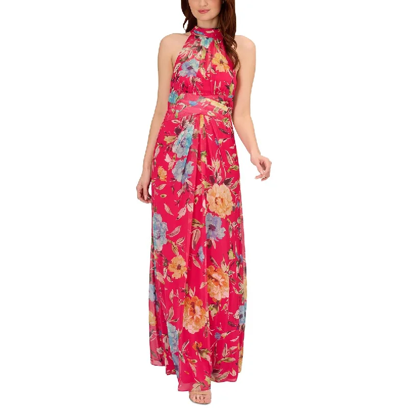 Comfortable Chic Adrianna Papell Womens Chiffon Maxi Dress