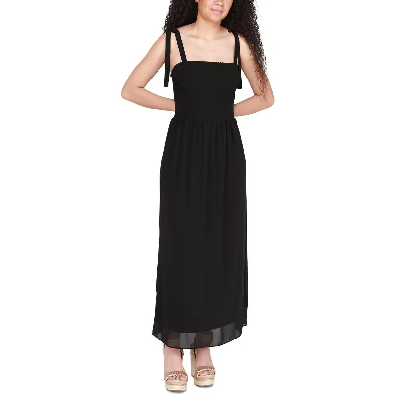 Must-Have Styles Black Tape_ Womens Sleeveless Long Maxi Dress