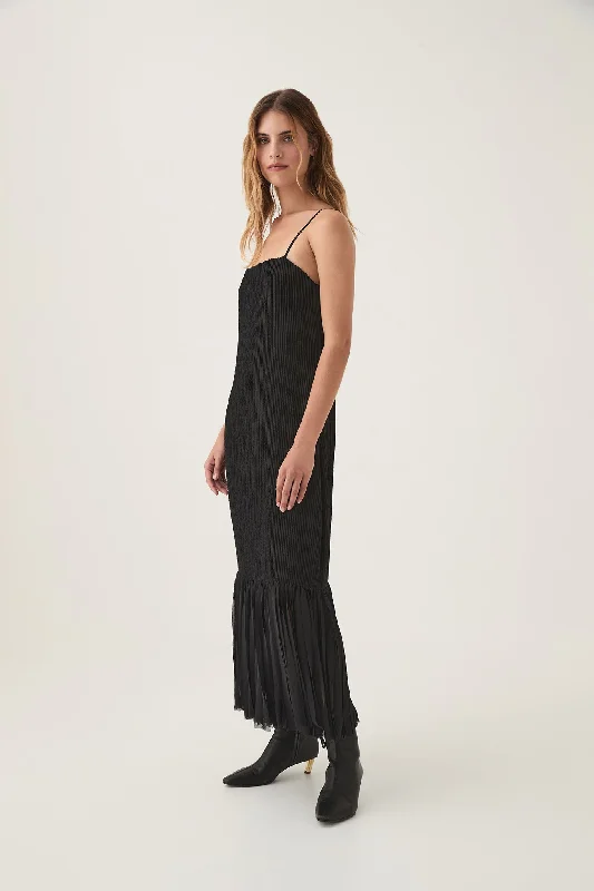 Elegant Fashion Arris Fringed Maxi Dress