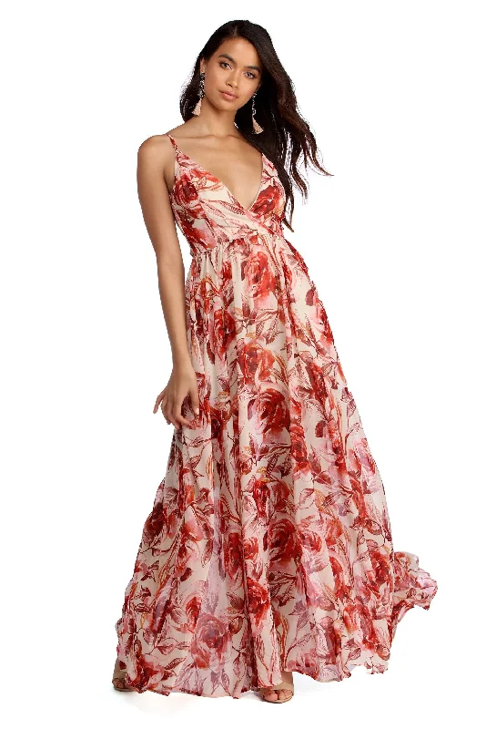 Wardrobe Upgrade Christina Floral Chiffon Dress