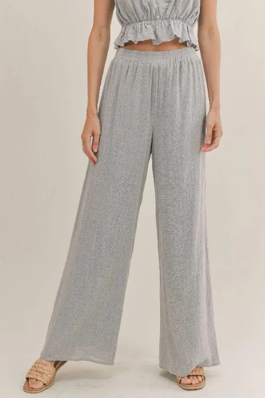 Effortless Style, Endless Impact Mikayla Wide Leg Pant In Cloud Blue