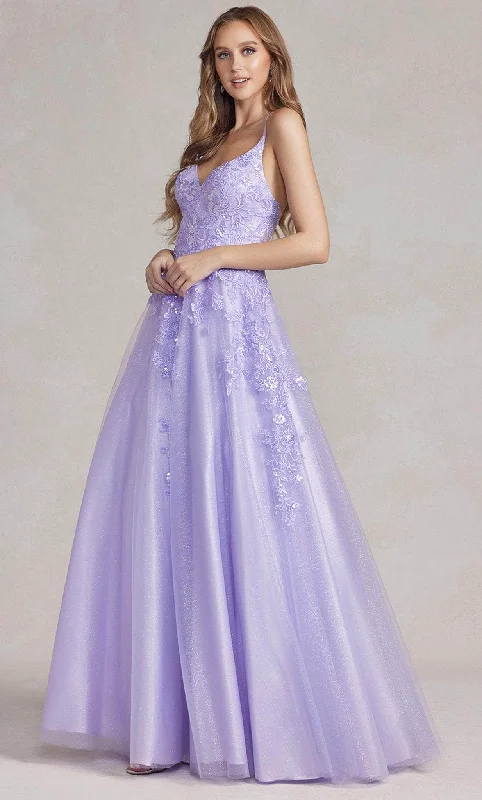 Winter Wardrobe Clearance Nox Anabel E1178 - Embroidered Bodice Prom Gown