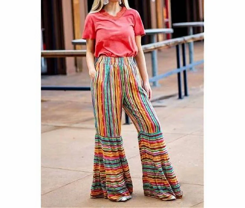 Flash Sale Now Ruffle Palazzo Pants In Multi