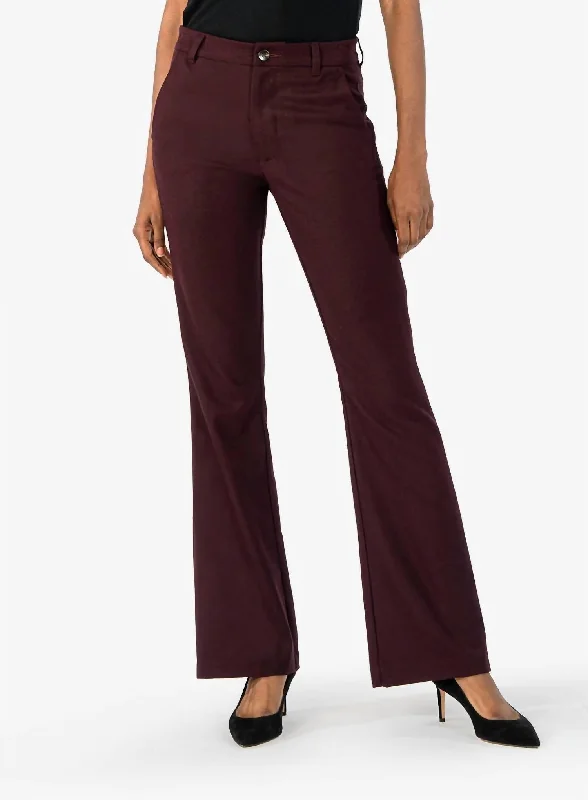 Fashionista Favorites Ana High Rise Flare Trouser In Raisin