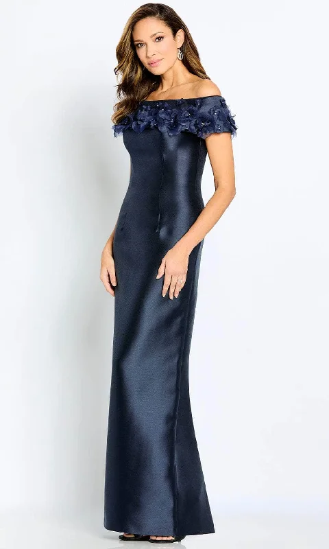 Everyday Fashion Cameron Blake CB101 - Off Shoulder Mikado Formal Gown