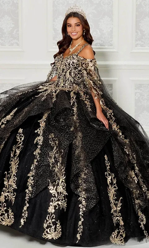 Fashion For Every Occasion Princesa by Ariana Vara PR30117 - Off Shoulder Gilded Ballgown