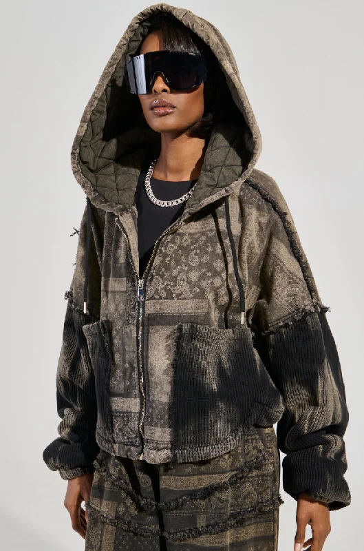 Dive Into Trendy Styles PHOENIX HOODED BOMBER