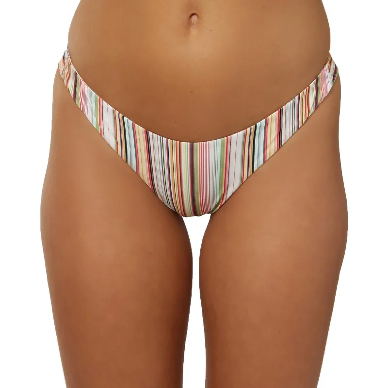 Runway Inspired Wear Womens Striped Lined Swim Bottom Separates