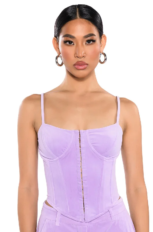 Budget-Friendly Fashion STYLIST VELVET CORSET TOP