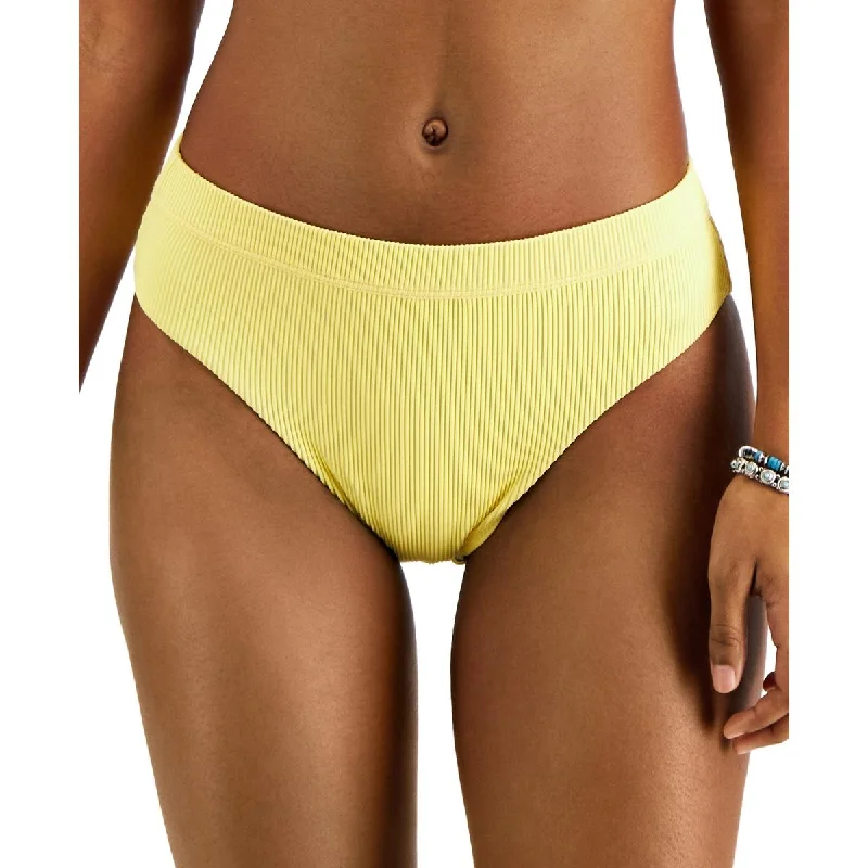 Unleash Your Trend Driven Style Juniors Womens Ribbed Moderate Swim Bottom Separates