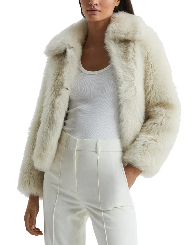 Redefining Women's Fashion Reiss Caitlin Short Shearling Jacket