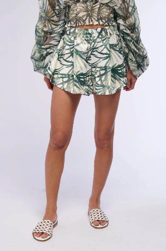 Comfortable Loungewear for Women SUMMER LOVIN LEAF PRINT SHORT