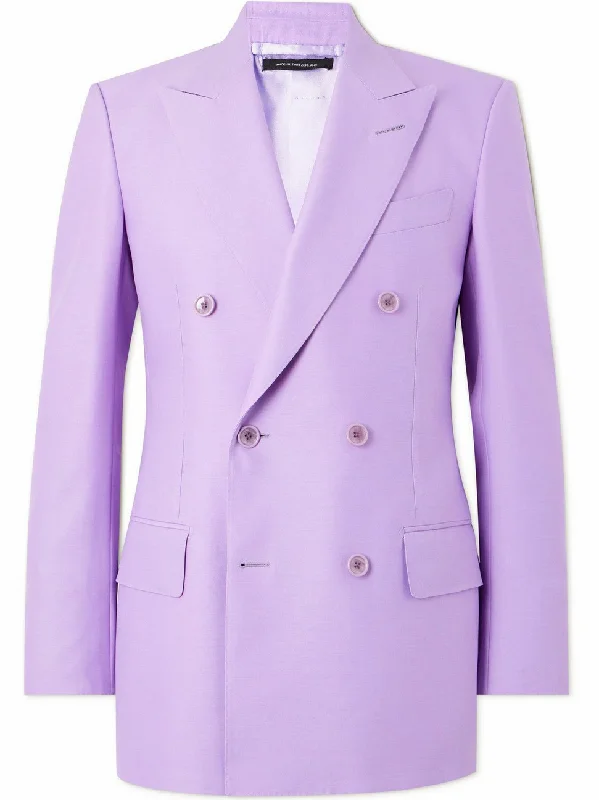 Seasonal Sale Tom Ford Womens Double Breasted Jacket In Lilac