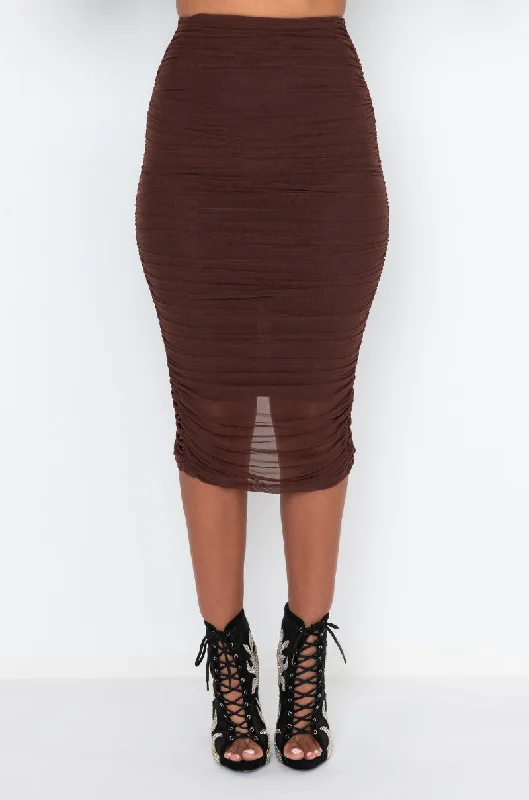 Online Shopping Boutiques DRAMA FREE CINCHED MESH MIDI SKIRT