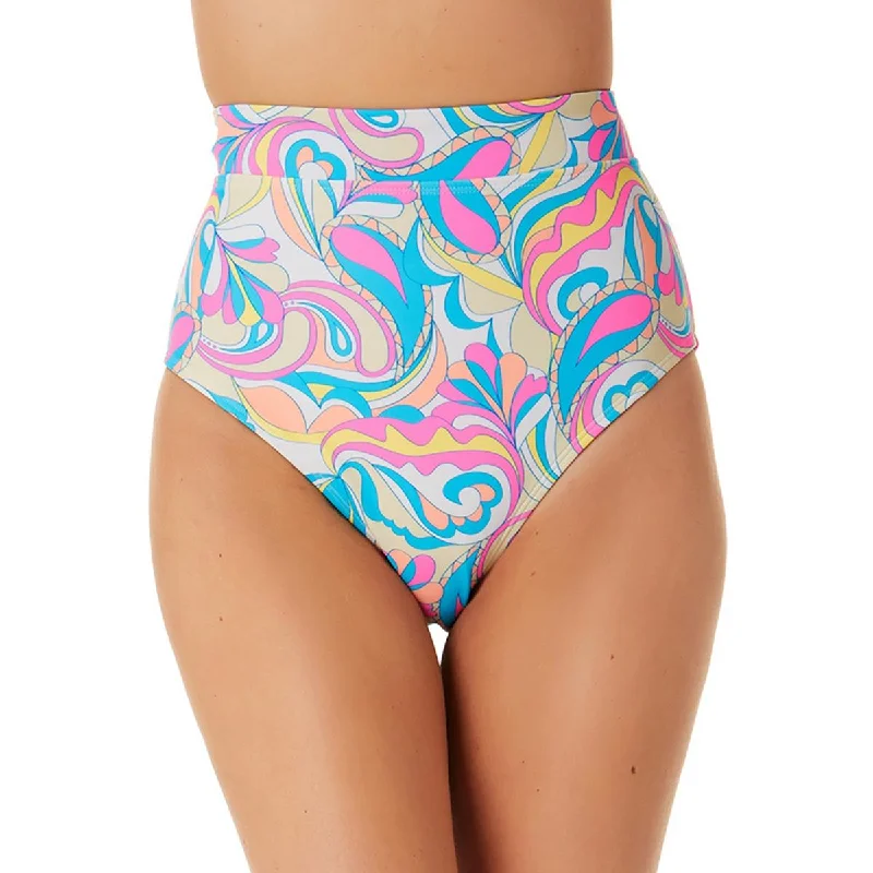 End Of Season Sale Womens Printed High Waist Swim Bottom Separates