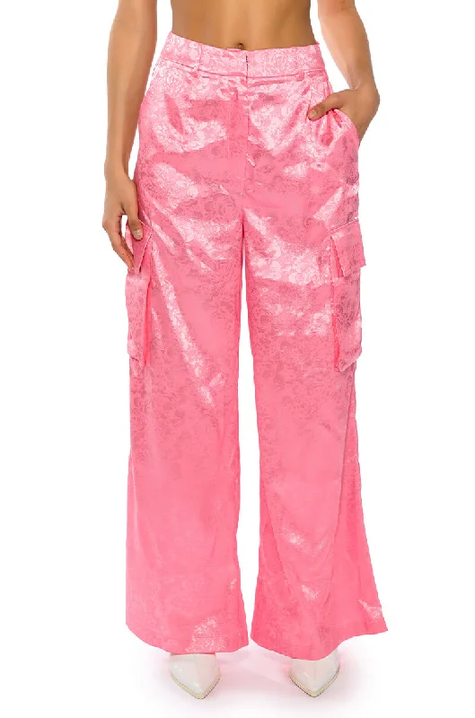 Versatile Wardrobe Essentials DAYDREAM SATIN FLORAL TROUSER