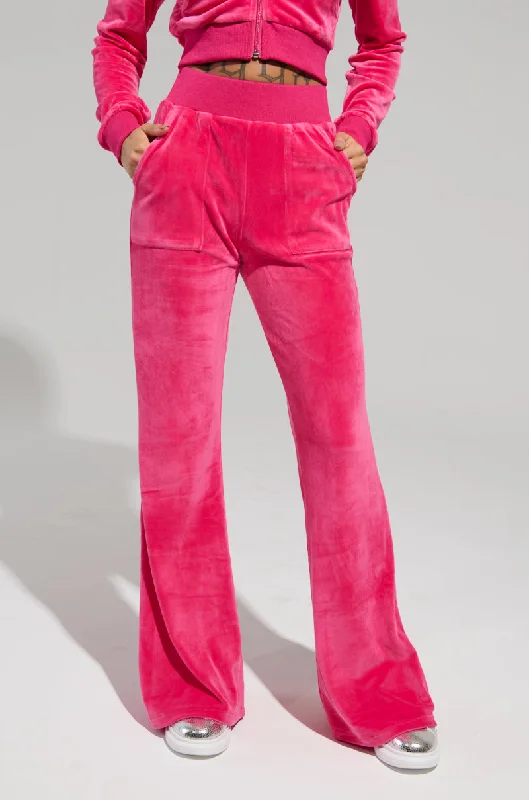 Sustainable Fashion Extravaganza VELOUR GALORE STRAIGHT LEG JOGGER IN PINK