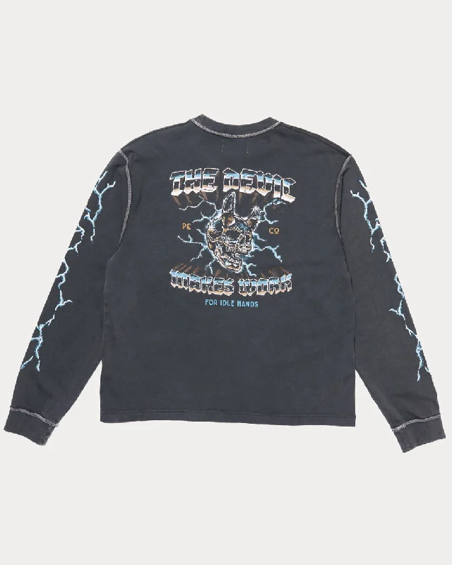 Comfort Centric Apparel Idle Hands Boxy Longsleeve - Acid Wash