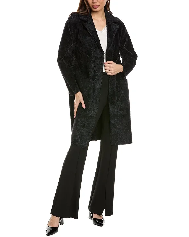 Trendy Aesthetics Joseph Ribkoff Fuzzy Eyelash Coat