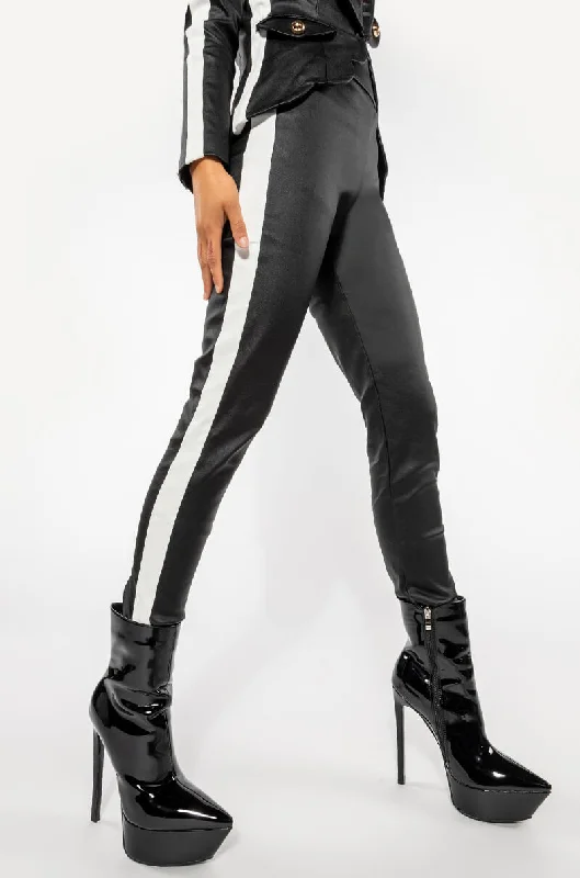 Exclusive Deals Online AMMO X AKIRA BIG BOOTY HIGH WAIST PLEATHER PANT WITH SIDE STRIPE