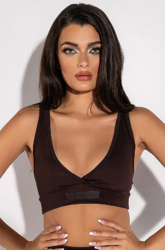 The Latest Fashion Trends BASIC LUXE MOCHA BRALETTE