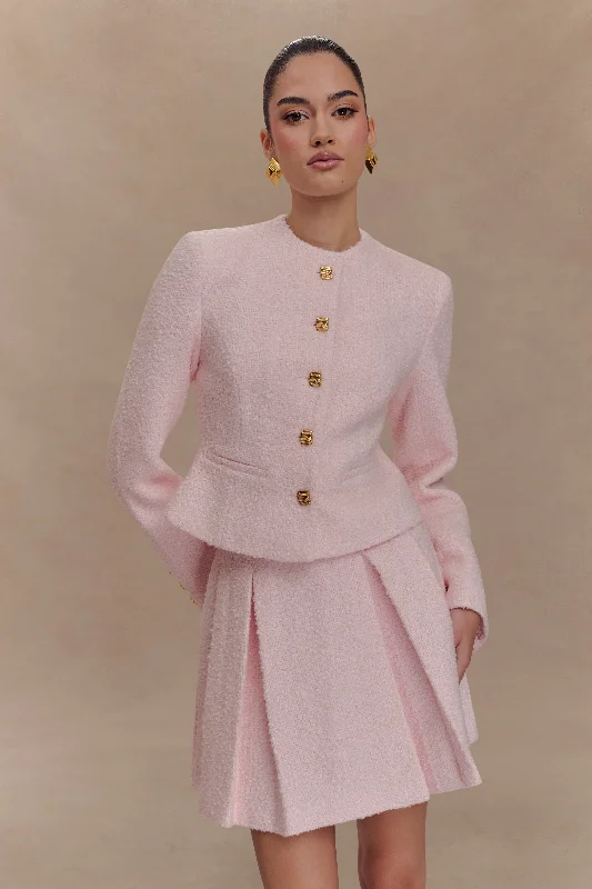 Massive Selection Sale Cleo Boucle Mini Skirt - Powder Pink