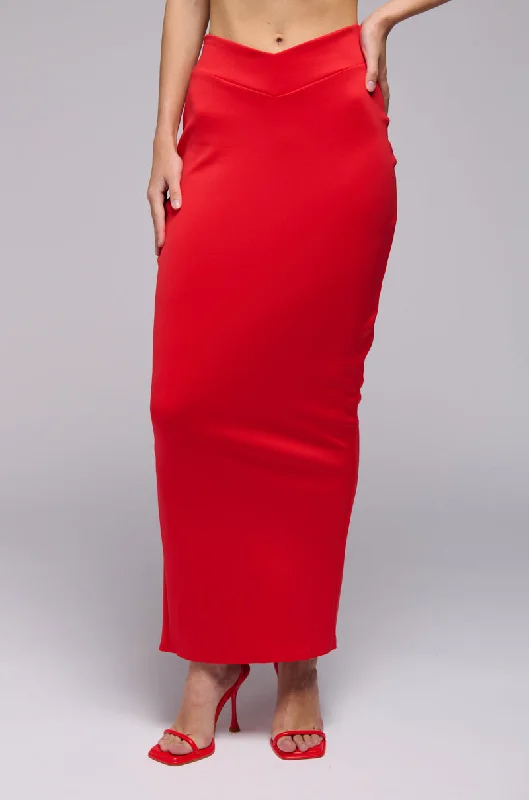 Flash Sales Today LALA HIGH WAIST DRESSY MIDI SKIRT