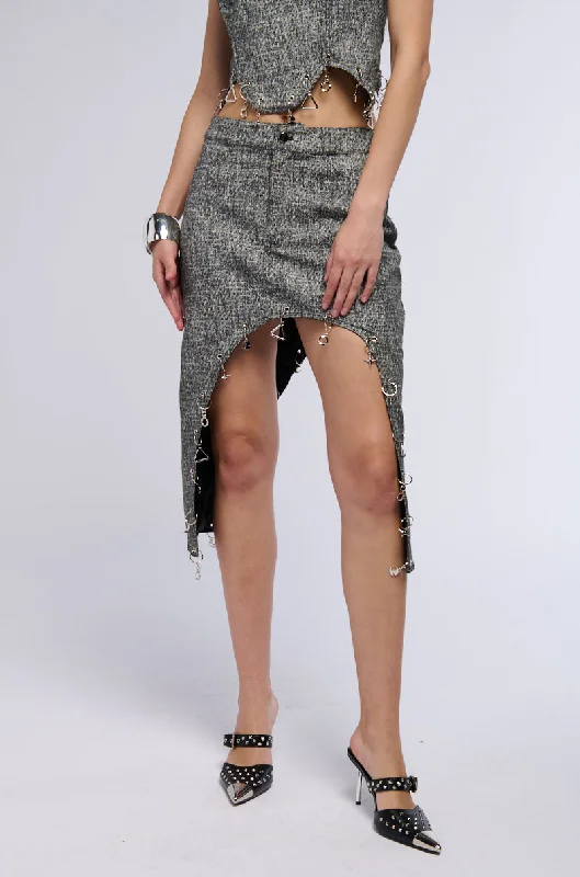 Popular Collection CALLING MY NAME SKIRT IN GRAY