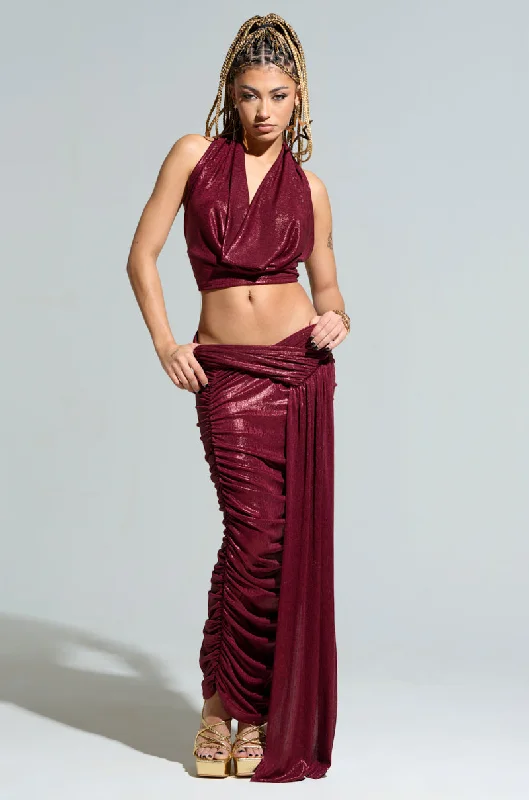 Eco Friendly Fashion Sale ALL OF THE GLAMOUR SLINKY MAXI SKIRT