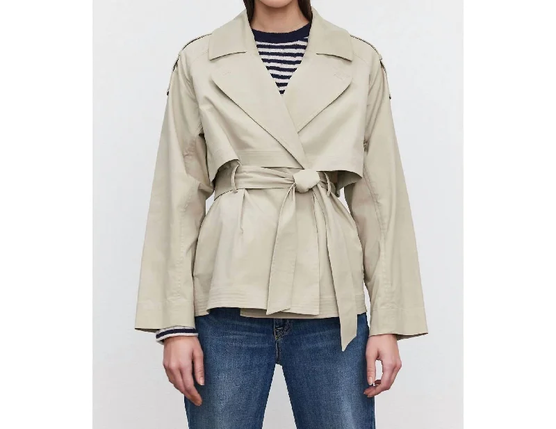 Style Versatile Women's Collection Nancy Trench Jacket In Beige