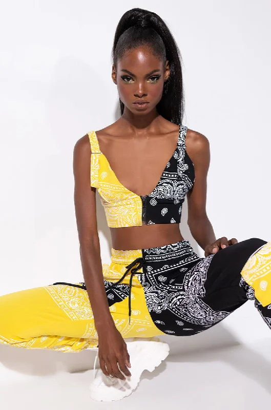 Trending Items GET INTO IT BRALETTE YELLOW MULTI