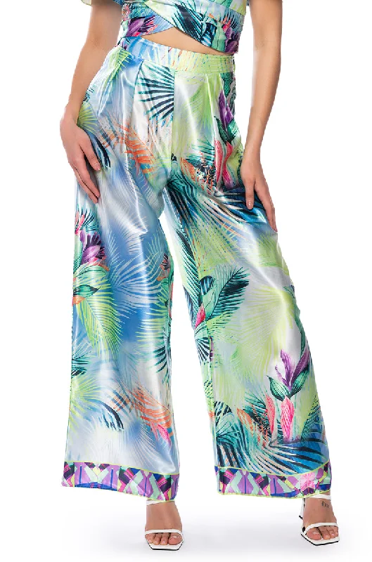 Elegant Style ETTA EXTRA WIDE FLORAL PANT