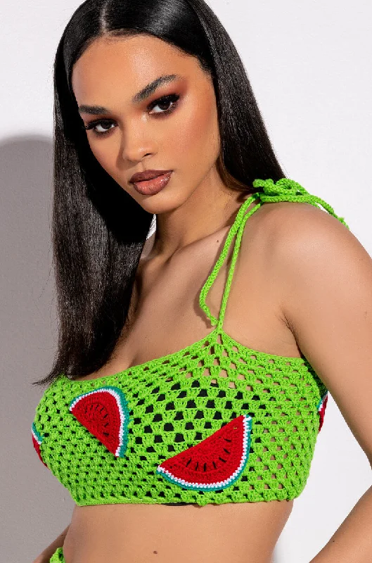 Fashion Frontiers WATERMELON SUGA KNIT BRALETTE