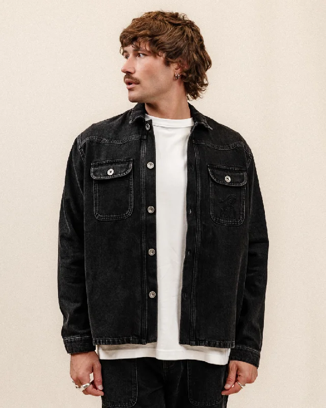 Unleash Your Style Bronco Overshirt - Washed Black