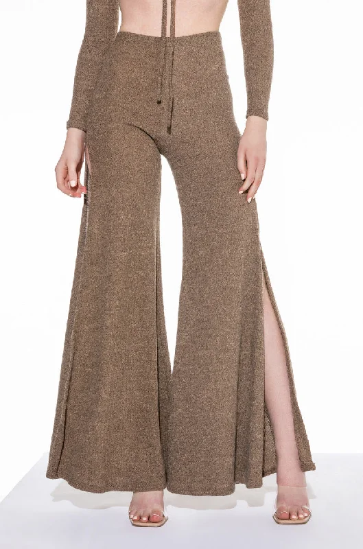 Quality Driven Apparel FEELING RIGHT WIDE LEG PALAZZO PANTS