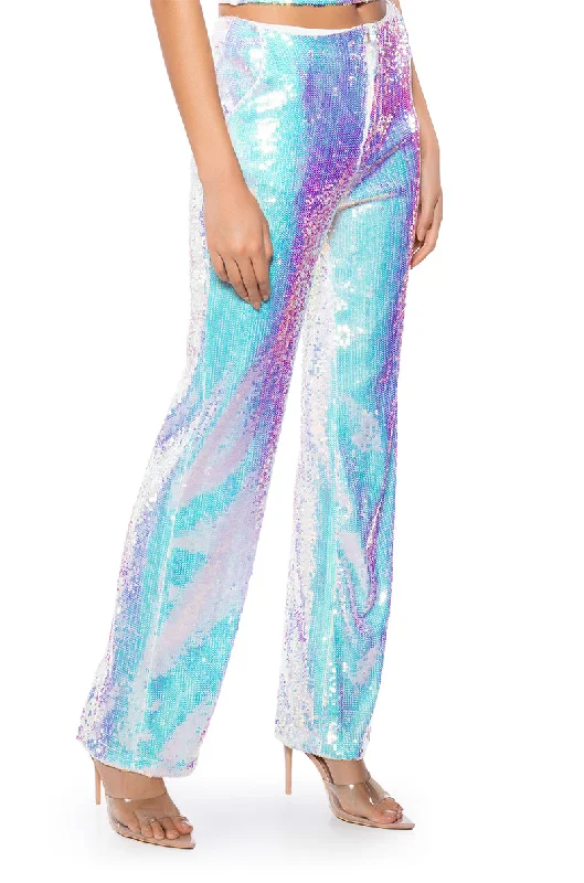 Women's Clothing Sale Online IRRESISTABLE GIRL SEQUIN WIDE LEG PANT