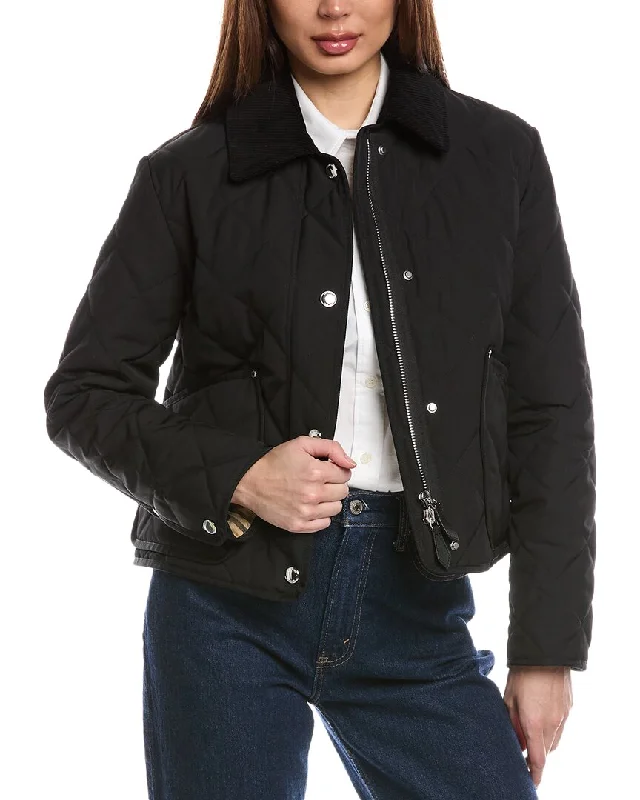 Mega Sales Burberry Cropped Quilted Jacket