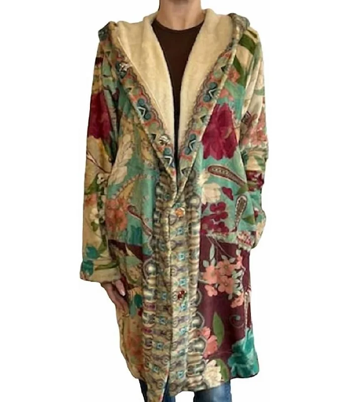 Trendy Women's Wear Collection Kyrstin Sherpa Jacket In Multi