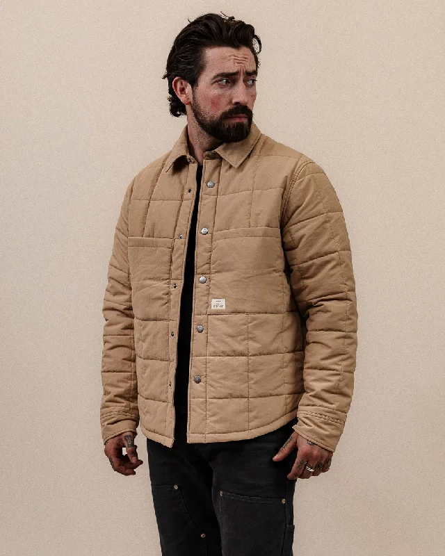 Catch Every Fashion Trend Bronson Quilted Overshirt - Sand