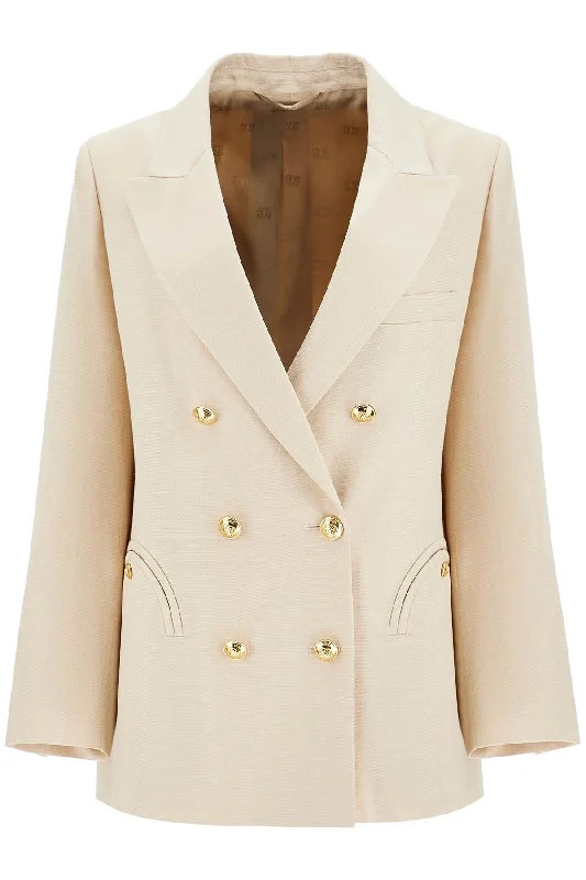 Trendy Styles Blaze Milano Women's ivory Double-Breasted Viscose Blazer