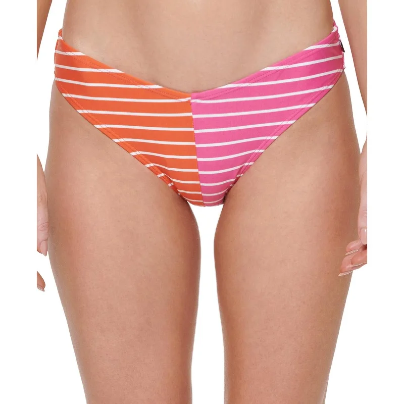 Luxe Women's Fashion Womens Striped Lined Swim Bottom Separates