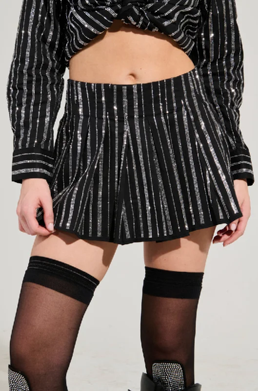 Clearance Sale, All Cheap ONTO THE NEXT EMBELLISHED PLEATED MINI SKIRT